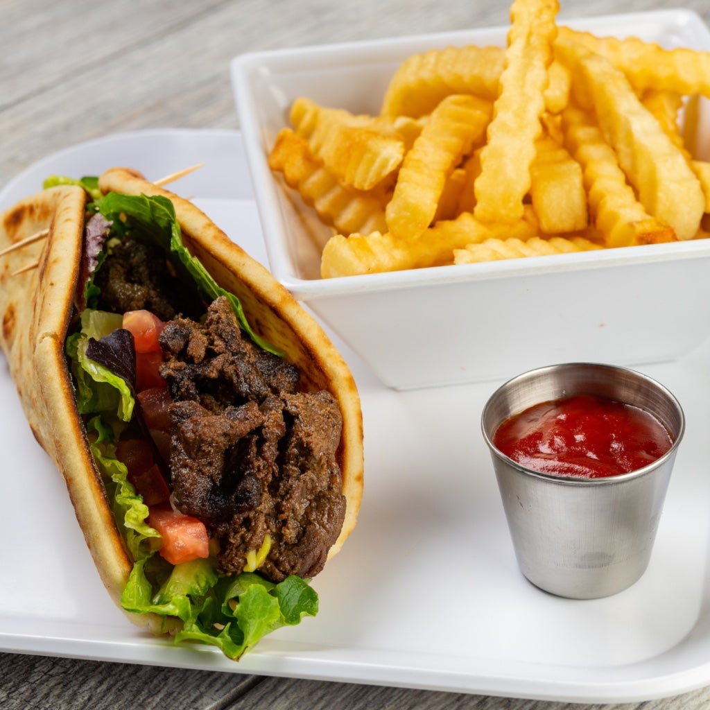 Lamb shawarma kebab shop